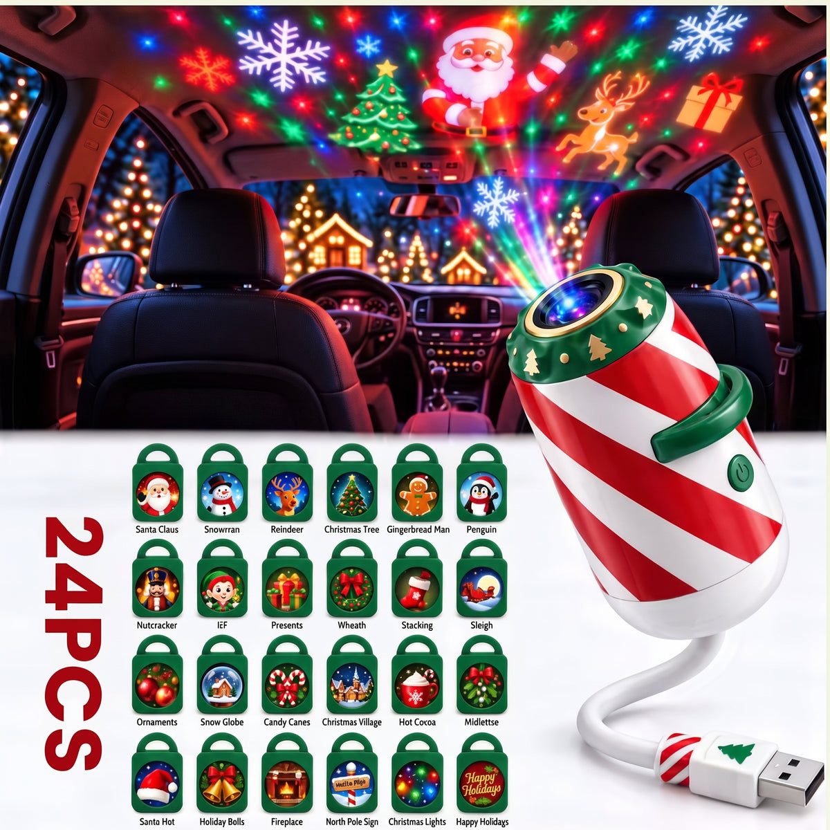 Light Up Your Car Window With Christmas Cheer