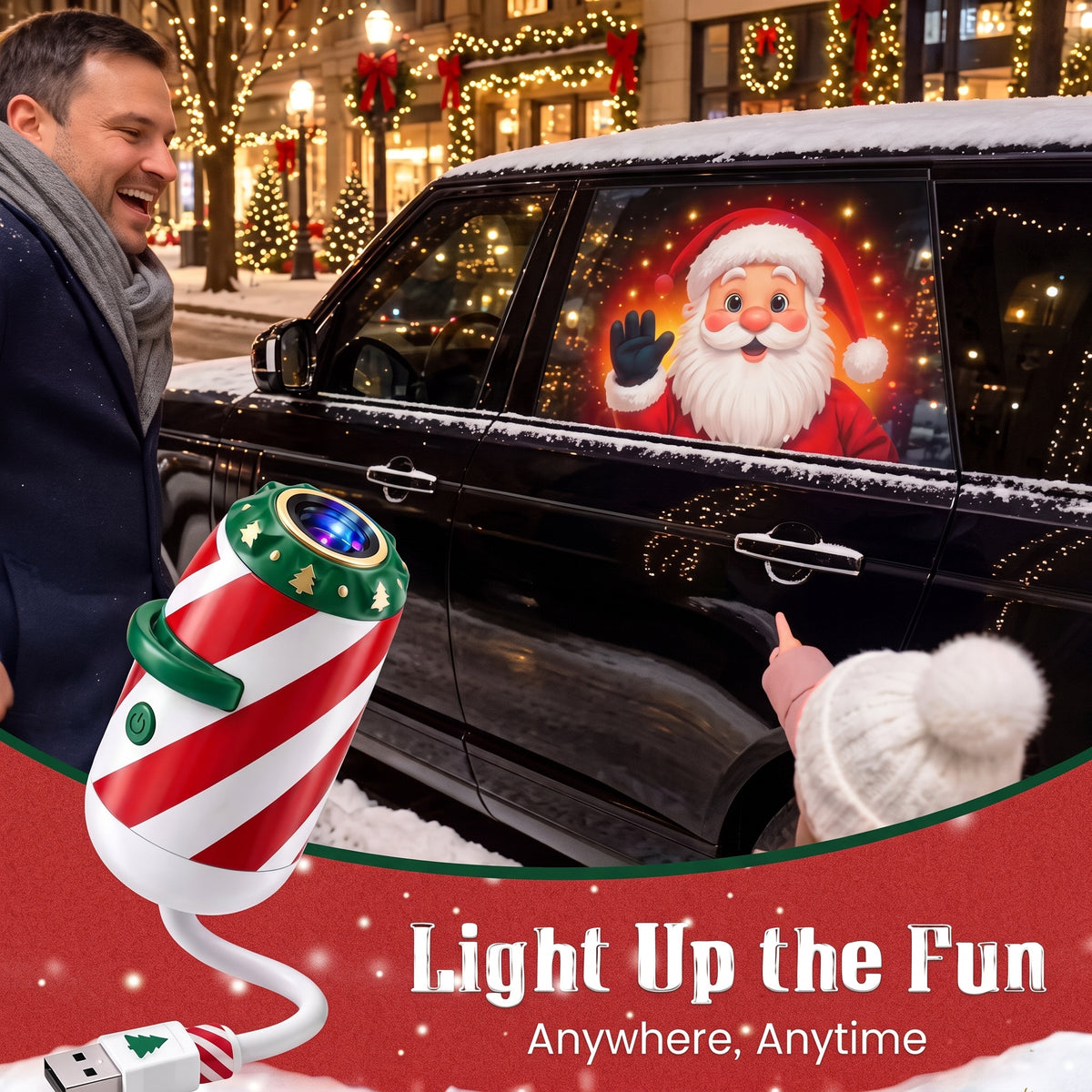 Light Up Your Car Window With Christmas Cheer