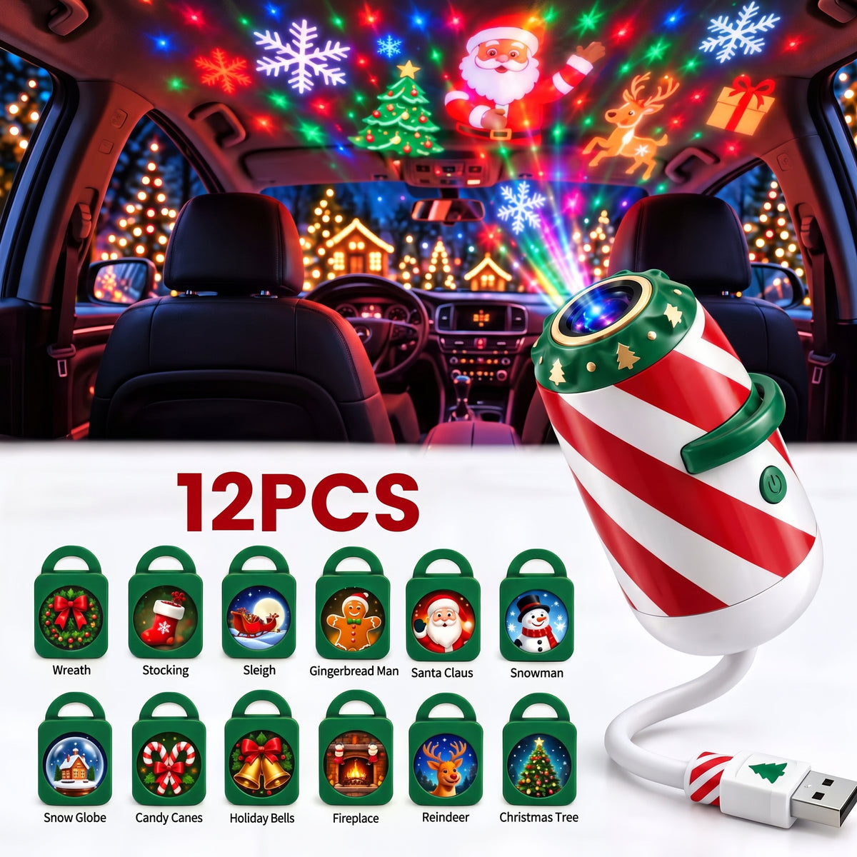 Light Up Your Car Window With Christmas Cheer