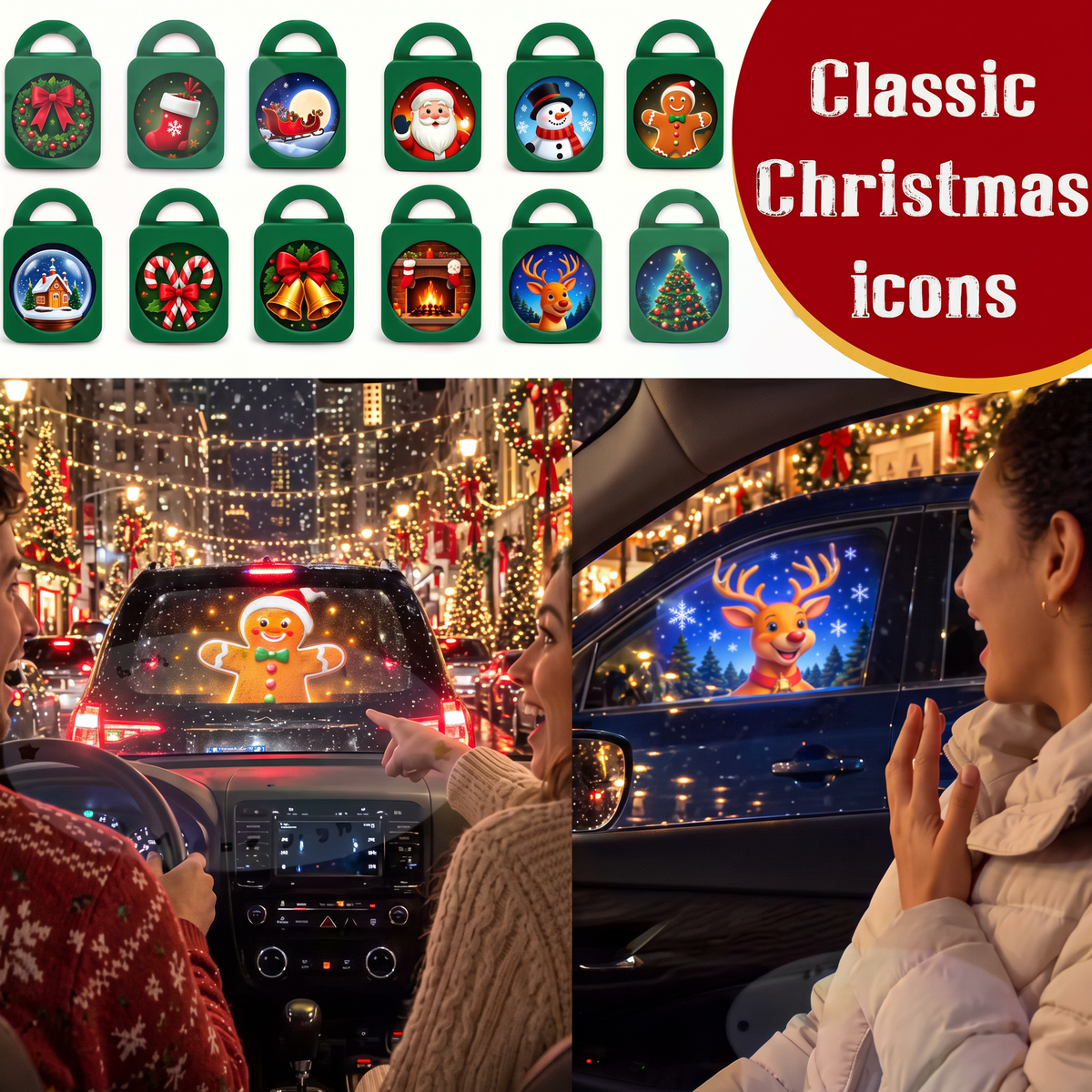 Light Up Your Car Window With Christmas Cheer